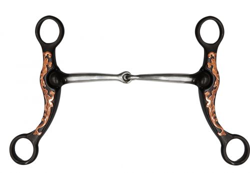 Bit - Western Horse Show Stainless Steel Snaffle Copper Overlay  5 1/2"