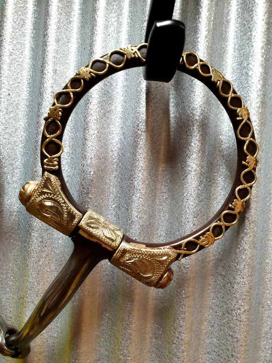 Bit - Silver Barbwire Western Show Snaffle 5.25"
