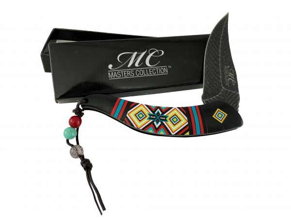 Knive - Native American Feather Pocket Knife Black
