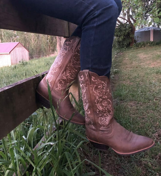 Twisted X Western Bomber Brown Cowboy Boots C Width