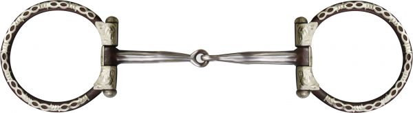 Bit - Silver Barbwire Western Show Snaffle 5.25"