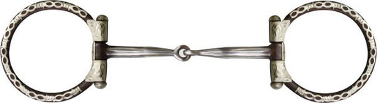 Bit - Silver Barbwire Western Show Snaffle 5.25"