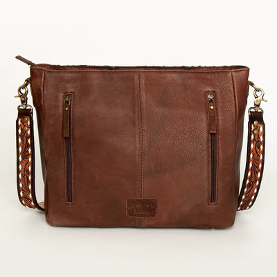 American Darling Leather & Wool Saddle Blanket Bag Crossbody