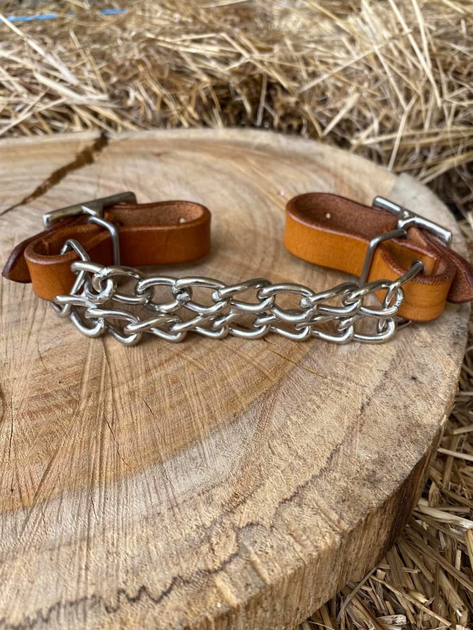 Curb Strap - Leather and Chain Style Curb Strap