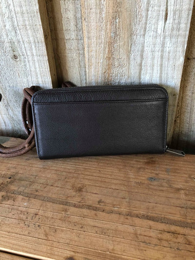 Wrangler Darby Embossed Genuine Leather Purse Wallet