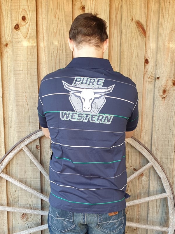 Polo - Mens Pure Western Kayden Polo Shirt Size M
