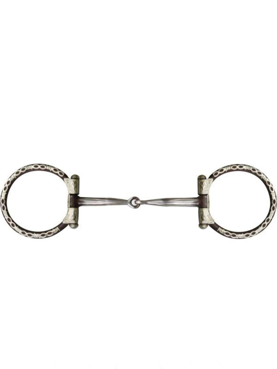 Bit - Silver Barbwire Western Show Snaffle 5.25"