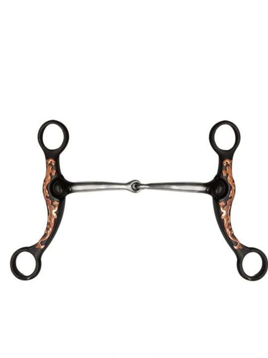 Bit - Western Horse Show Stainless Steel Snaffle Copper Overlay  5 1/2"