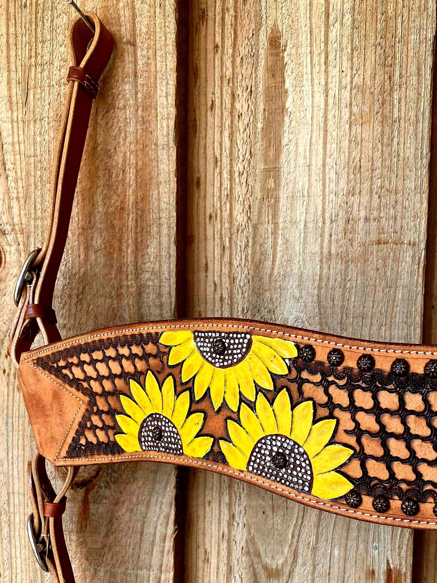 Breastcollar - Hand Painted Sunflower tripping collar