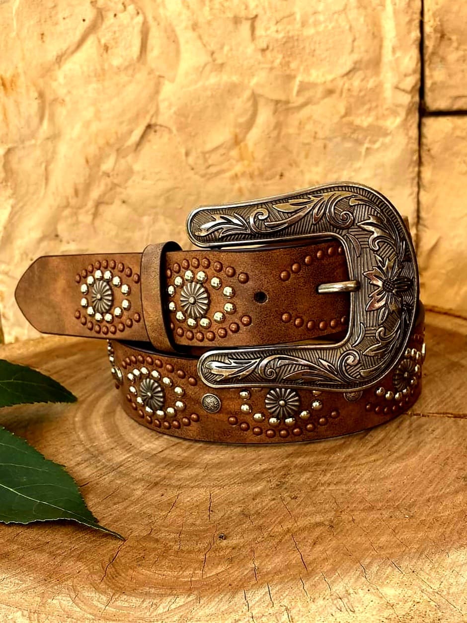 Belt - Nocona Genuine Leather Western Belt Concho Style