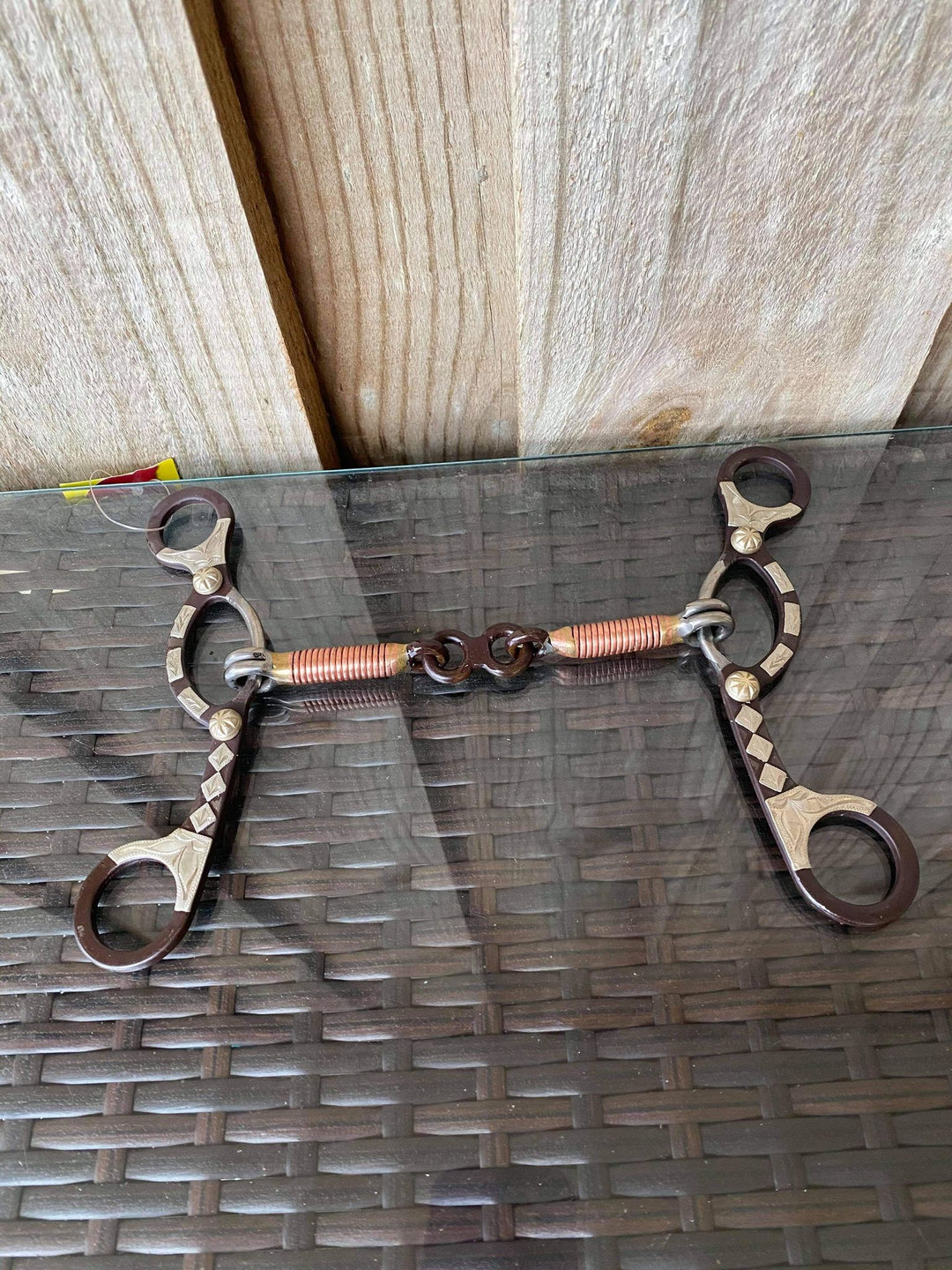 Bit - Brown steel sliding gag bit 5.5" Mouth - 210713