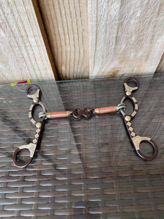 Bit - Brown steel sliding gag bit 5.5" Mouth - 210713