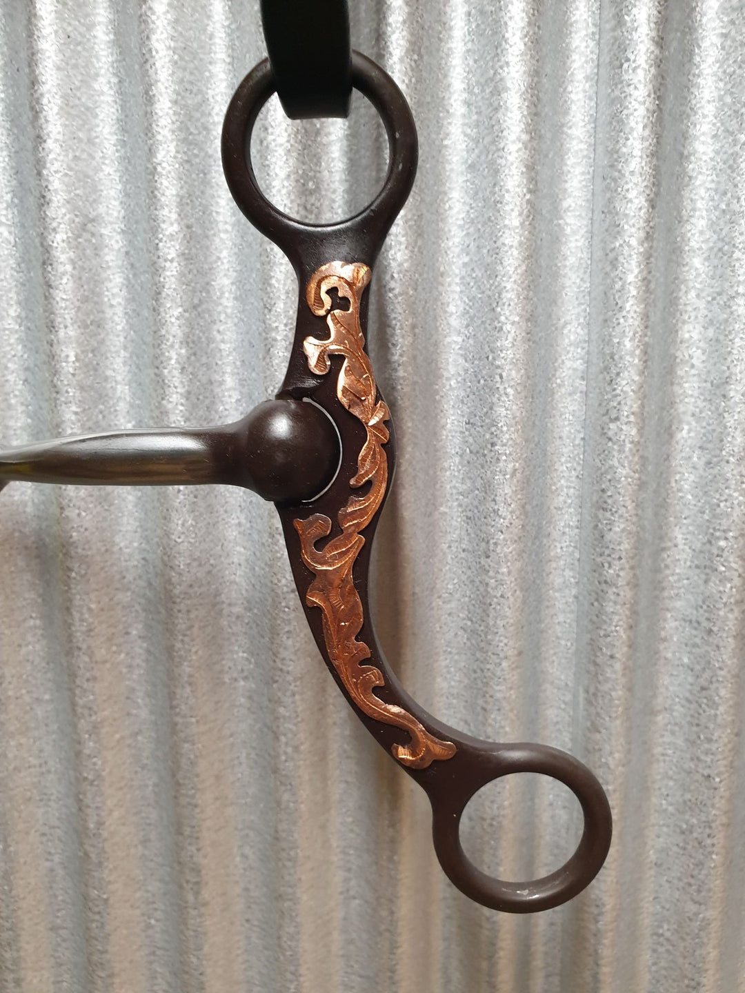 Bit - Western Horse Show Stainless Steel Snaffle Copper Overlay  5 1/2"