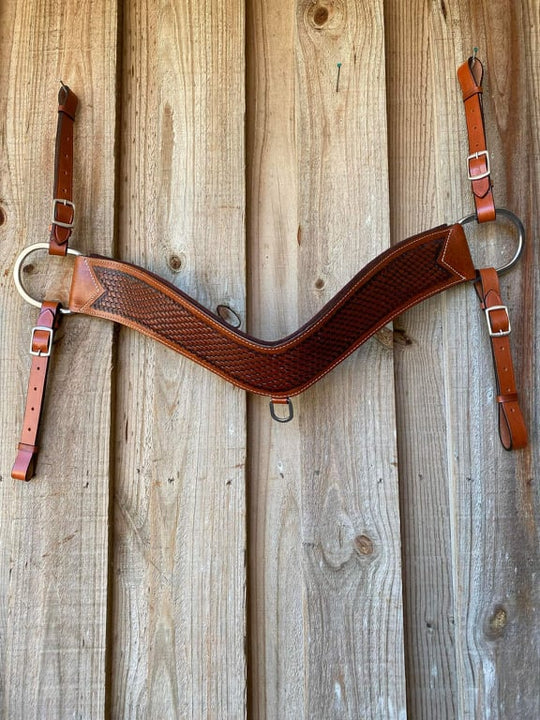 Tripping - Basketweave tooled Breastcollar Breastplate