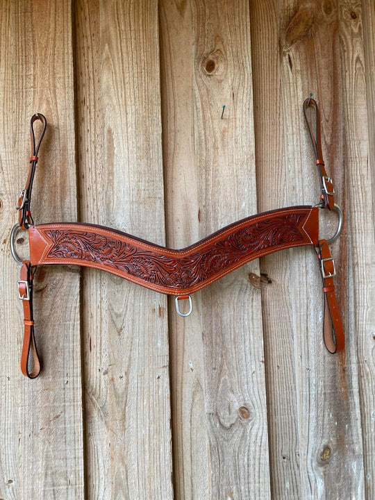 Tripping - Floral tooled  Breastcollar Breastplate