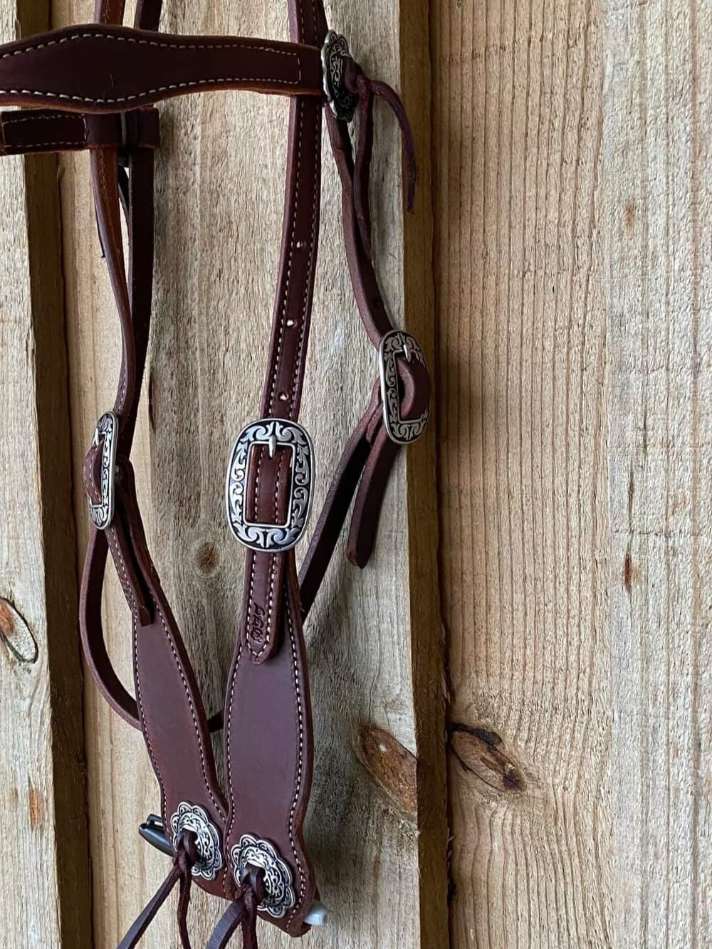 Western Bridle Show Browband High Quality Oiled Leather USA Made