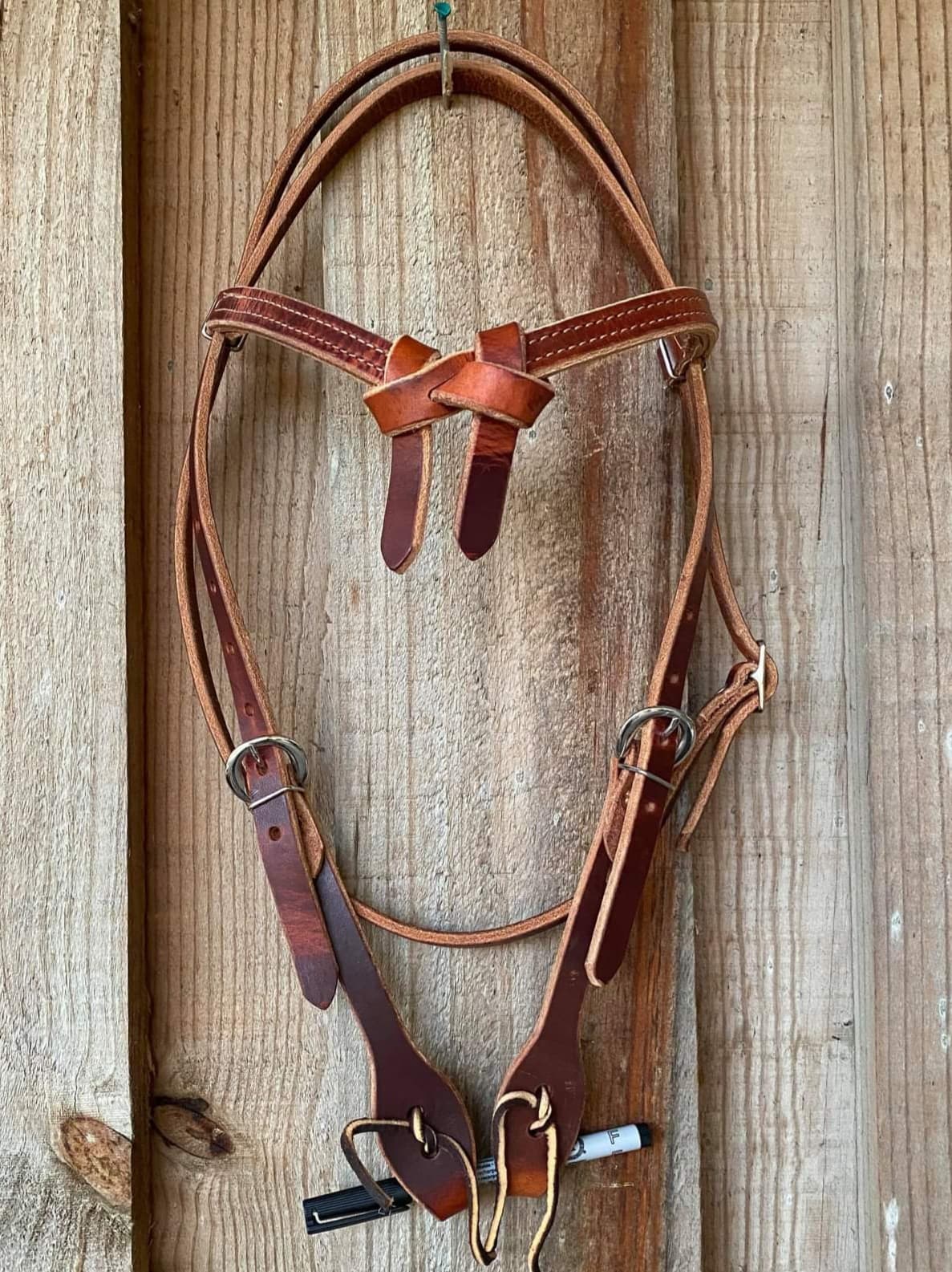 Western Bridle Browband Headstall Futurity Knot Harness Leather