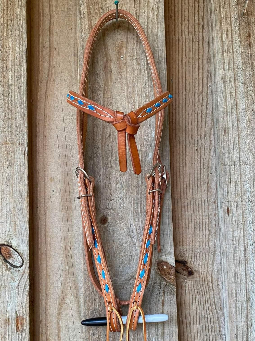 Western Bridle FUTURITY TURQUOISE BUCKSTITCH HEADSTALL