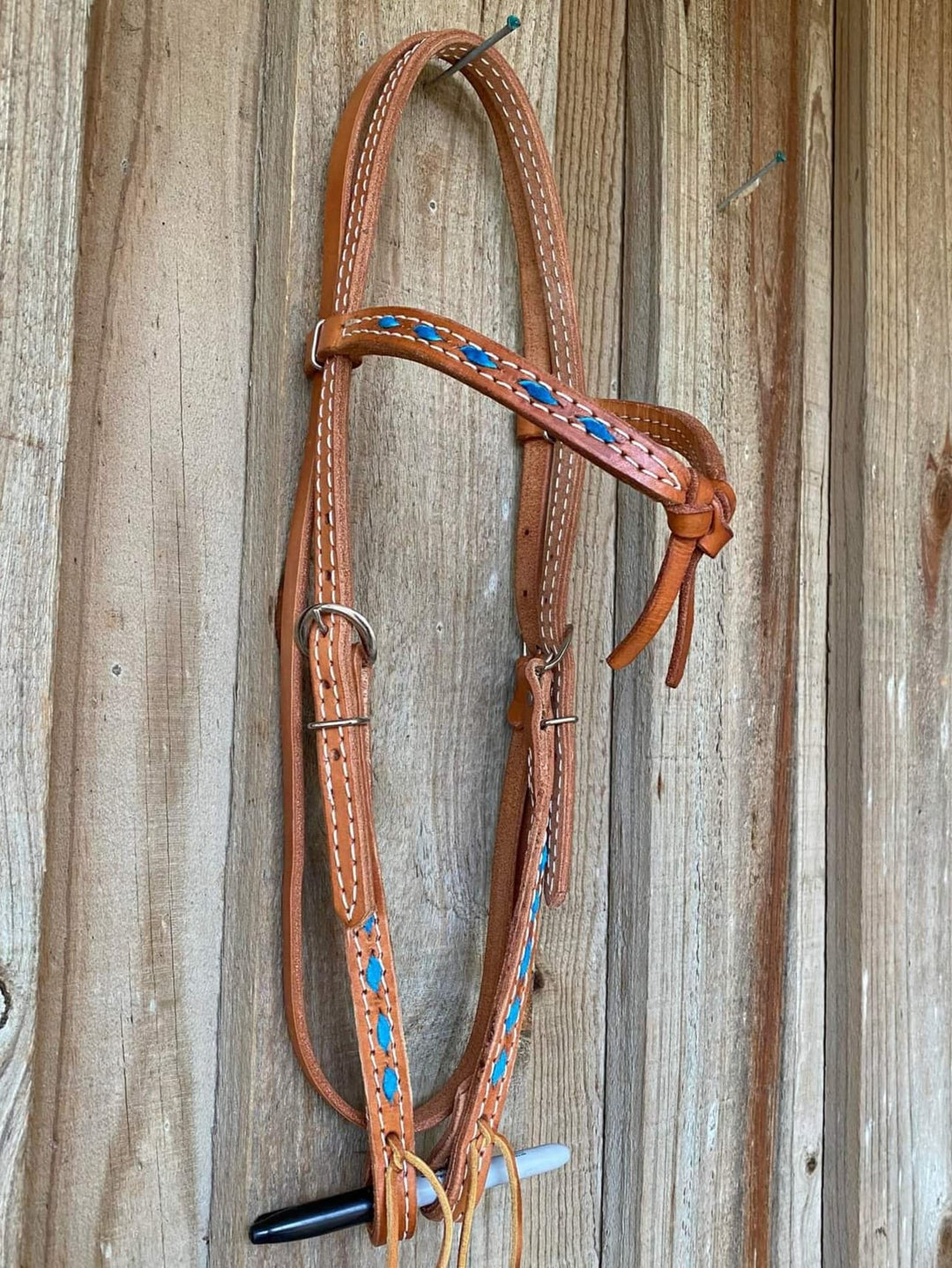 Western Bridle FUTURITY TURQUOISE BUCKSTITCH HEADSTALL