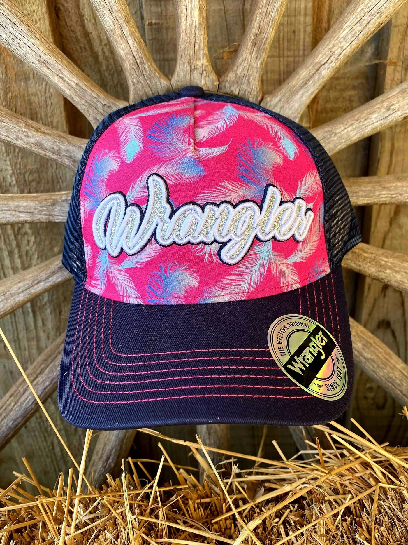 Wrangler Ladies Jacinta Feather Trucker Cap Pink