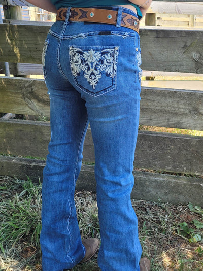 Outback Charlene Mid Rise Stretchy Jeans 34" Leg