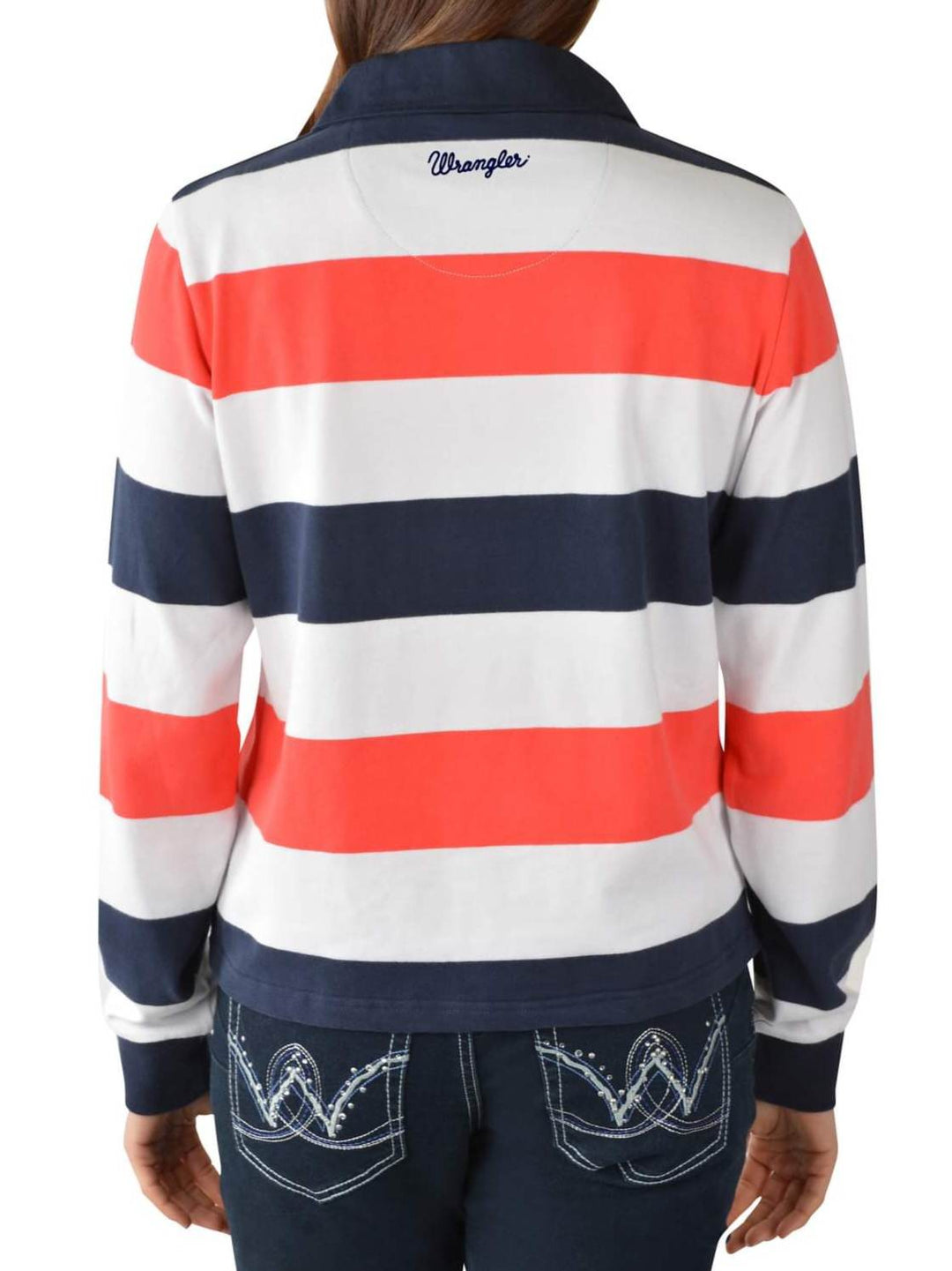 Wrangler Charlotte Logo Rugby Top Size 10, 14, 16