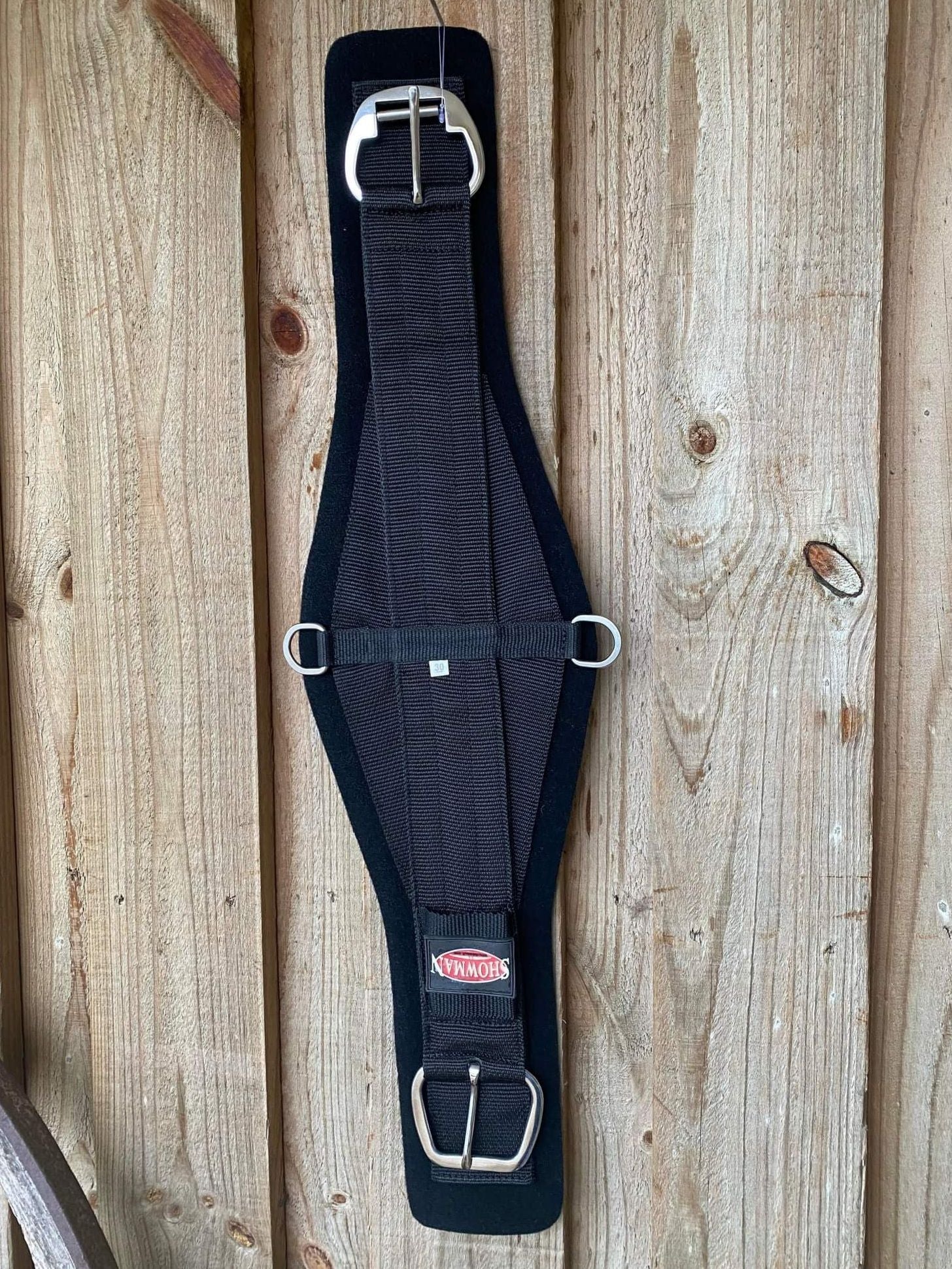 Eccliy 32 Inch Western Horse Cinch Girth - Elastic Saddle Cinch With Stainless Steel Buckles
