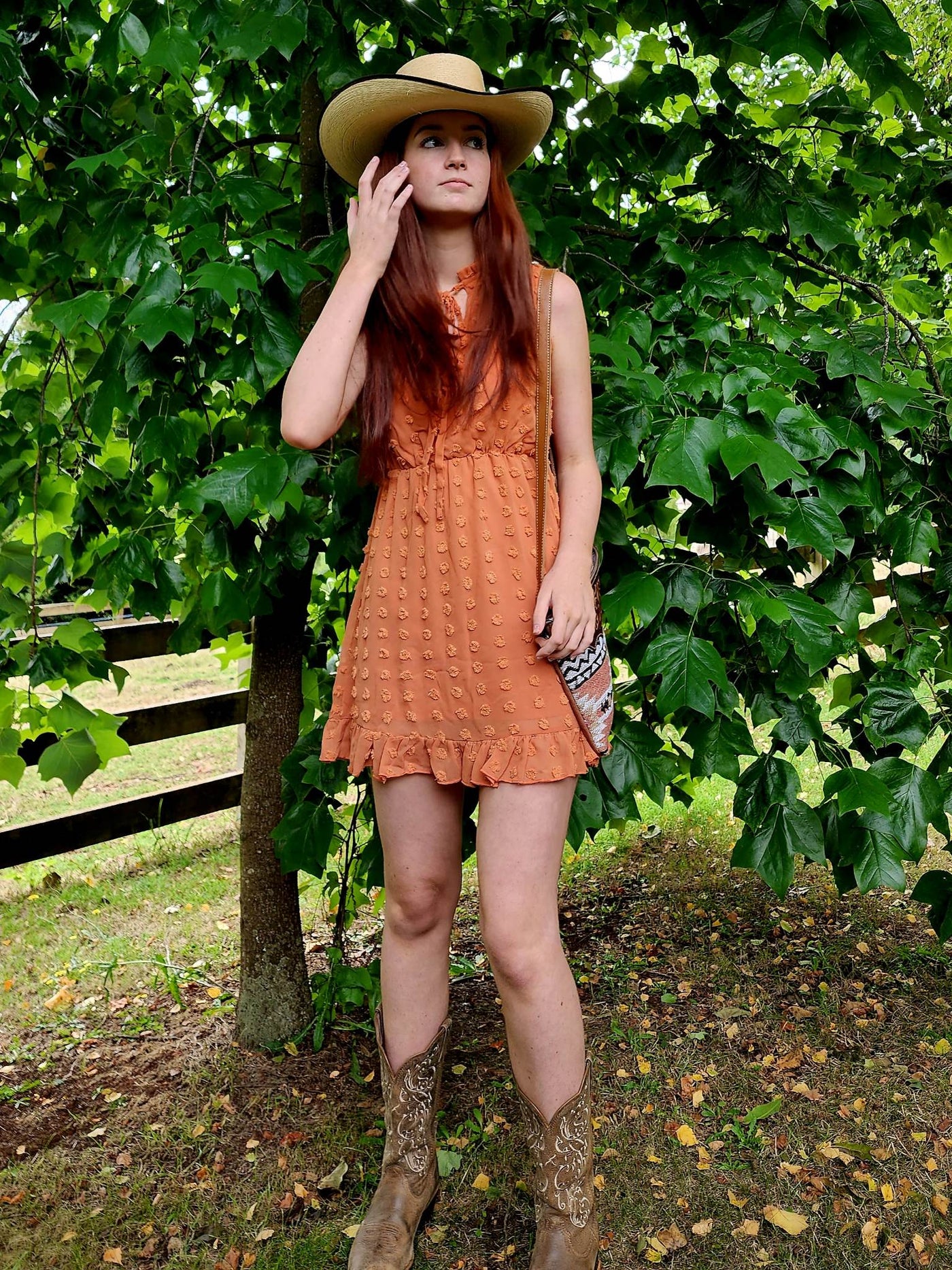 Dress - Summer Rust Western Chic Dress