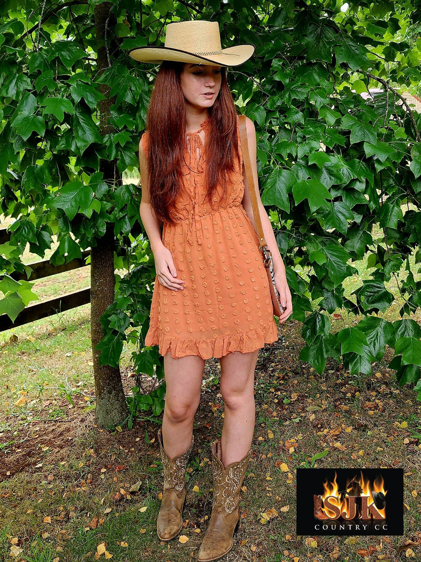 Dress - Summer Rust Western Chic Dress