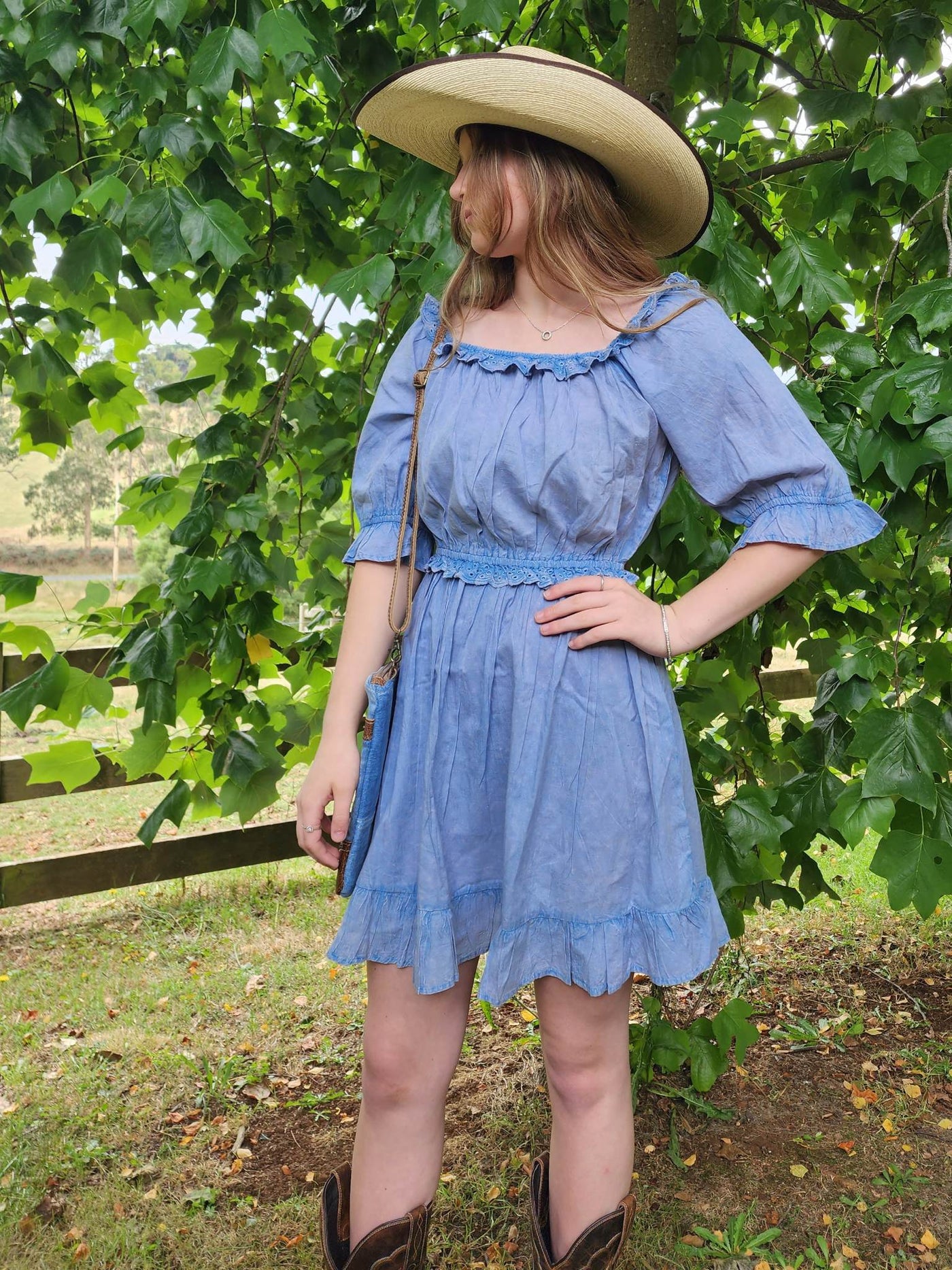 Dress - Summer Breeze Denim Western Dress
