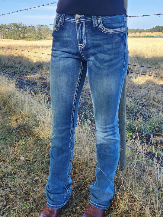 Grace in LA Easy Fit COMFY  Mid Rise Cody  Jeans Size 25