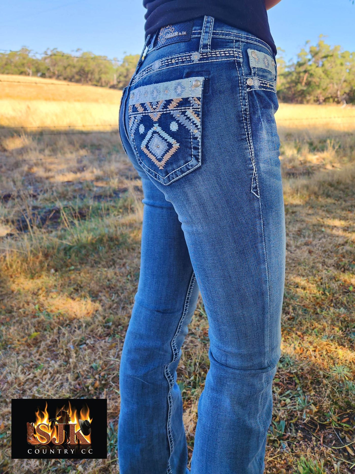 Grace in LA Easy Fit COMFY  Mid Rise Cody  Jeans