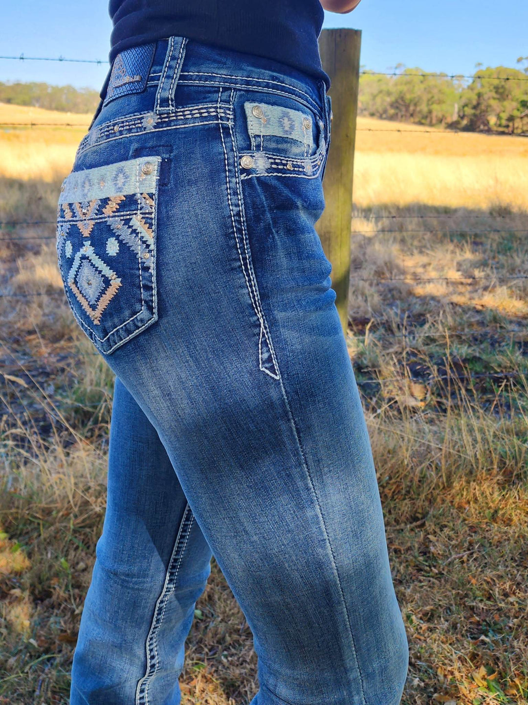Grace in LA Easy Fit COMFY  Mid Rise Cody  Jeans Size 25