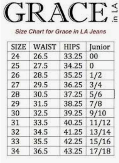Grace In LA Easy Fit COMFY  Mid Rise Annabelle Jeans Size 27, 30
