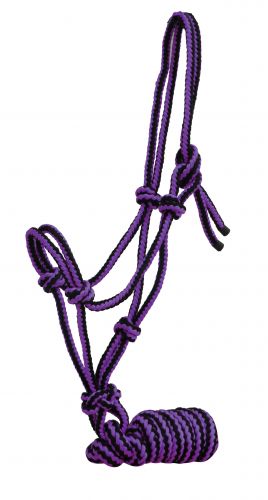 Halter - Cowboy Knot Rope Halter Pony SIZE Purple