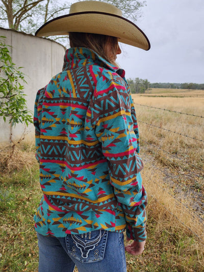 Outback Hazel Shirt Jacket Turquoise