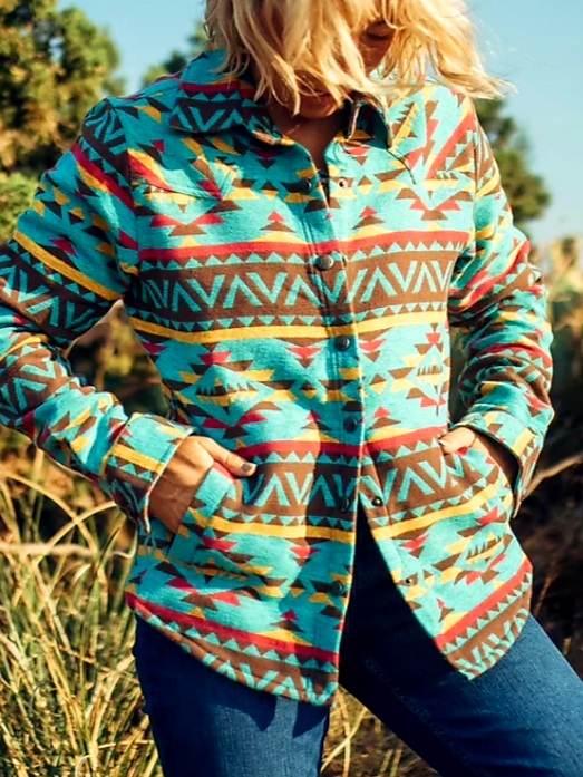 Outback Hazel Shirt Jacket Turquoise