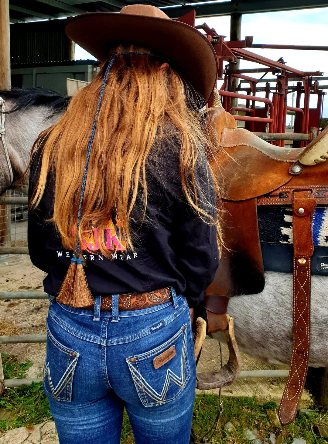 Genuine HH Stampede String Black Turquoise Bead