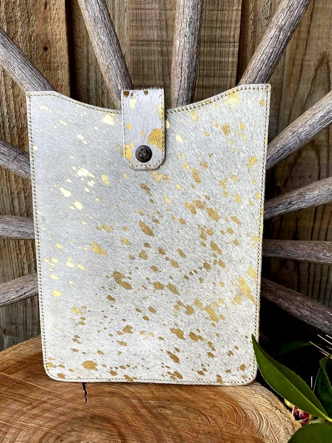I Pad - GOLDEN SPRINKLES Cowhide  I-PAD COVER