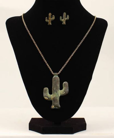 Jewellery Set - Camo Cactus Necklace and earing Set