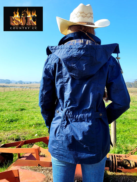 Outback Jillaroo Navy Oilskin Jacket