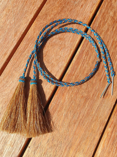 Genuine Horsehair Stampede String Chestnut Aqua