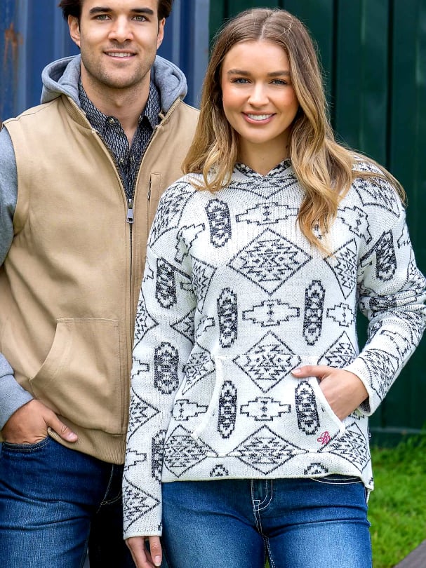 Pure Western Knitted Kim Pullover Hoodie Size 12,  18
