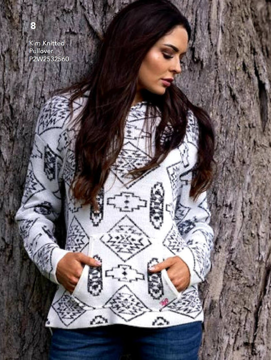 Pure Western Knitted Kim Pullover Hoodie Size 12,  18