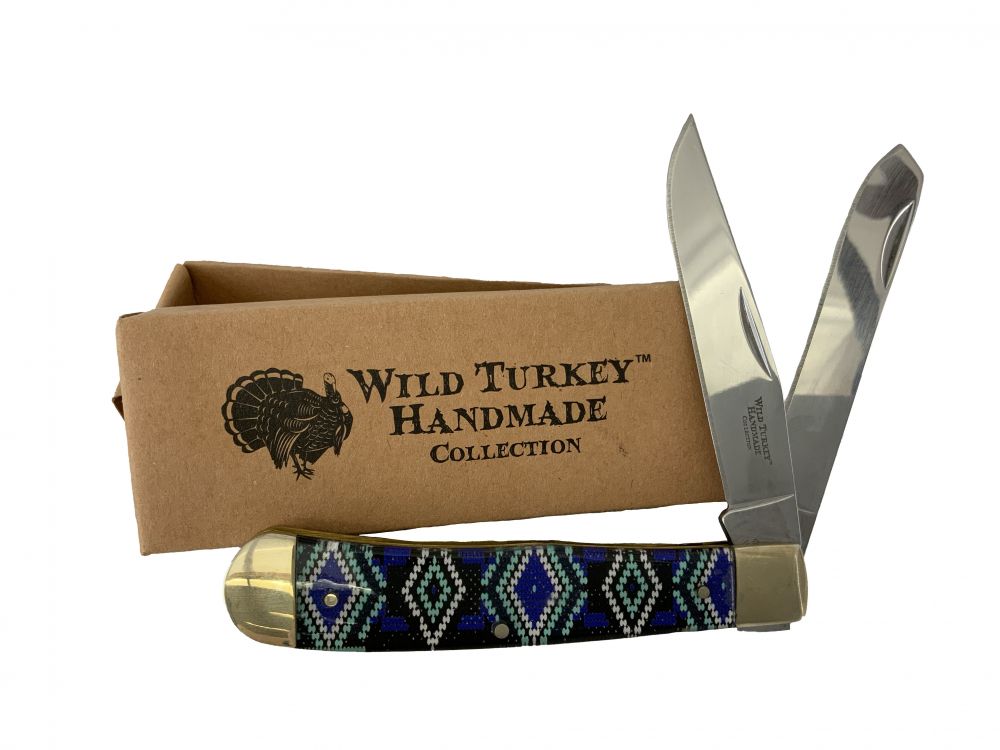Knife - Navajo Blue Stainless 2 Blade Pocket Knive