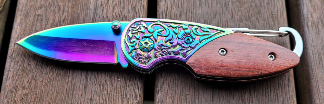 Knife - Small Pocket Knife Embossed Design RBW