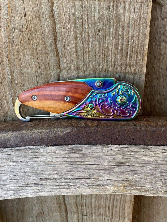 Knife - Small Pocket Knife Embossed Design RBW