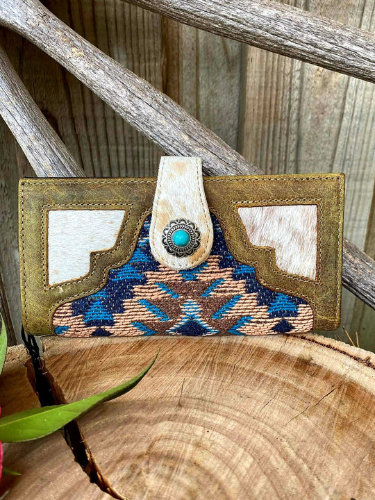 Western Hide & Leather Southwest Style wallet