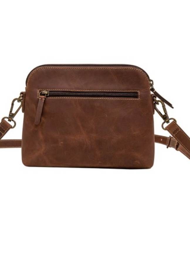 Western Leather Genuine Embossed Crossbody