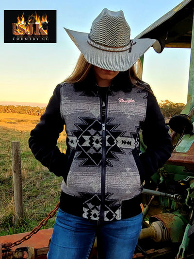 Wrangler Millie Warm Wool Blend Aztec Jacket